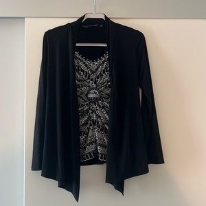 Black and grey blouse